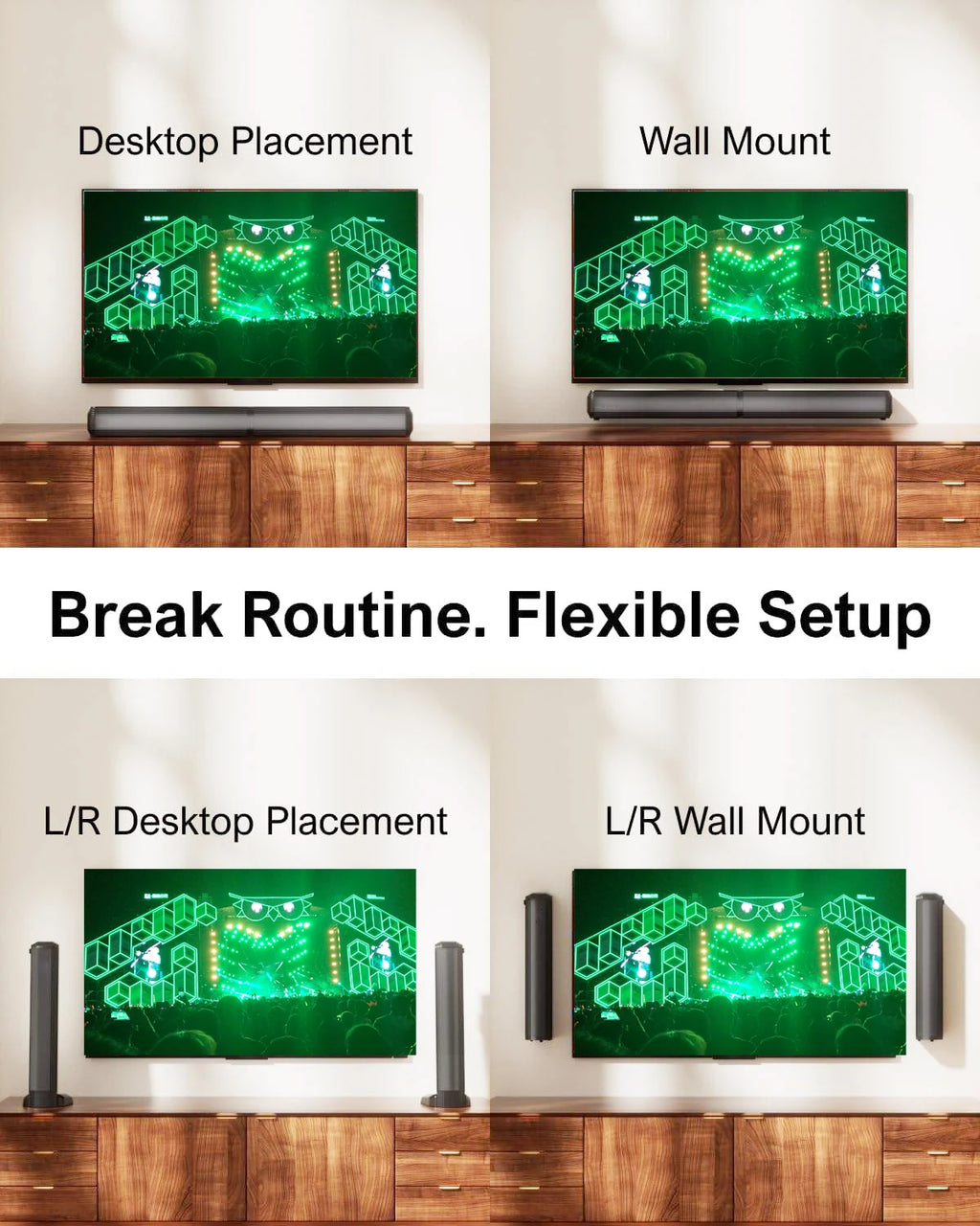 Detachable Home Theater Soundbar Subwoofer