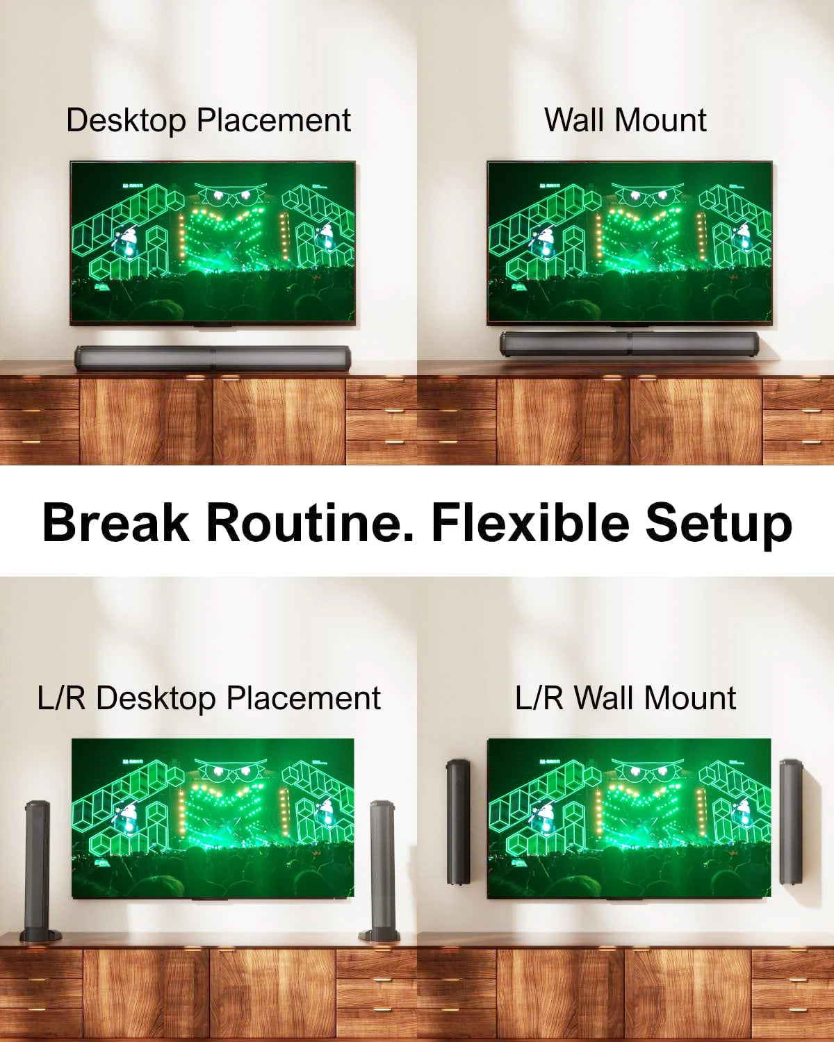 Detachable Home Theater Soundbar Subwoofer