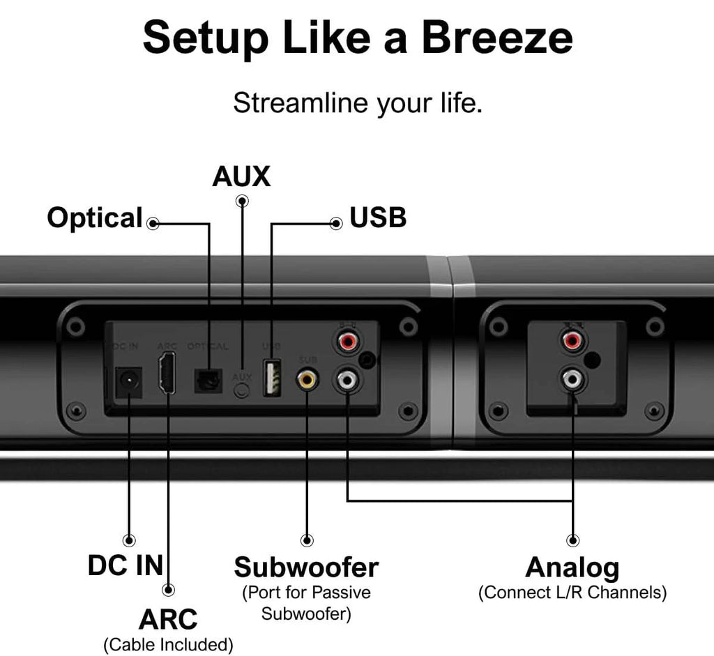 Detachable Home Theater Soundbar Subwoofer